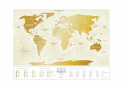Harta Scratch-World Map Travel Map Gold 80x60 130029