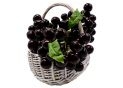 Fruct cirese pe crenguta negre decorative 19cm 6688-5F