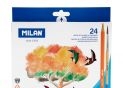 Creioane color Milan 24cul (acuarela+pensula) 0742324
