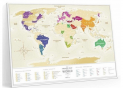 Harta Scratch-World Map Travel Map Gold 80x60 130029
