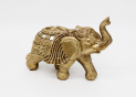 Suvenir plastic elefant alb bronz mic 229256