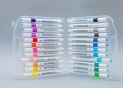 Marker Acrylic 24cul ML17-4 cu stampila(cutie plastic) 618-24