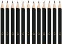Creion simplu Set Kores 12buc (2H-8B)cutie metal K92162