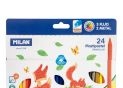 Creioane cerate Milan 24cul Plastipastel 022T24
