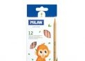 Creioane color Milan 12cul Lemn natur 07221212FSC