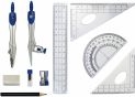 Trusa compas Maxi 8 pcs albastru MX81427