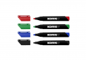 Marker Permanent-Eco XP1 Kores Set (virf rotund/4cul) K20764