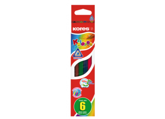 Creioane color Kores 06cul (triunghiulare) K93306