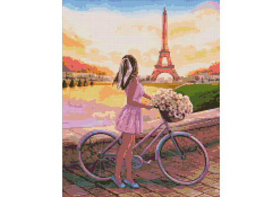 Tablou cu Diamante 40*50 Romantism la Paris AMO7439