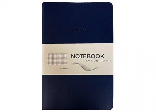 Agenda nedatata A5 96foi cu elastic denim blue ID2201