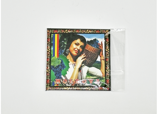 Suvenir MOLDOVA magnet(3) metal patrat MD0030