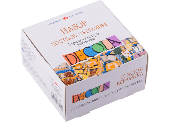 Acril SET sticla/ceramica Decola 5*20ml+2contururi+diluant 4041176