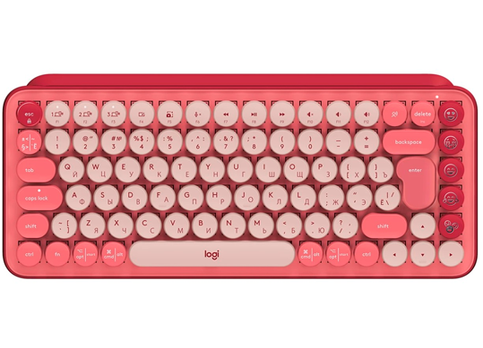 Keyboard Wireless Mecanica Logitech POP Keys Emoji Keys / Heartbreaker rose LO 920-010718