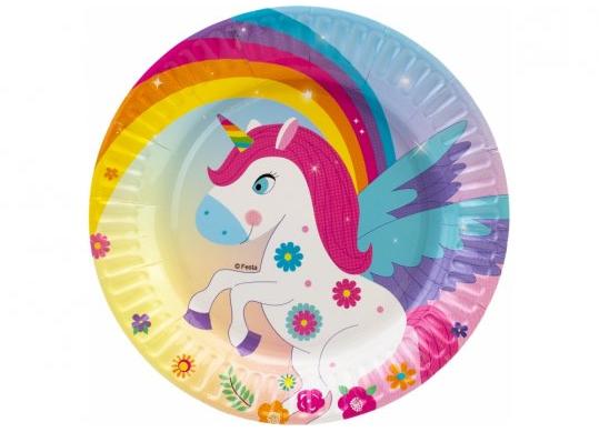 Farfurie din hirtie MAXI Unicorn 6 buc 78cm MX443145
