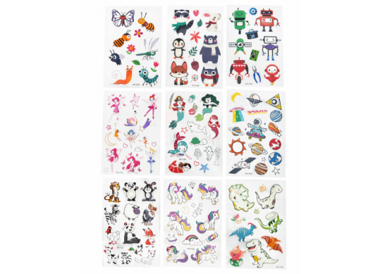 Tatoo temporar p/u copii 12foi fosforescent ML34-3 247409