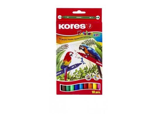 Carioci Kores 10 culori Washable (2 parti) K29021