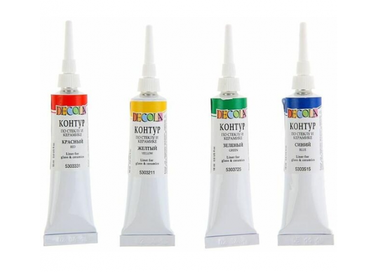 Contur acril SET sticla/ceramica Decola 4*18ml 5341409