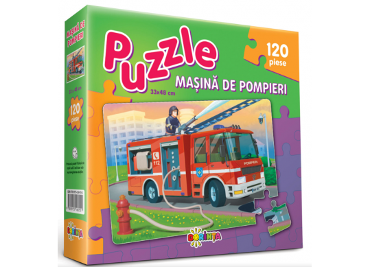 Puzzle 120 buc Mașina de Pompieri PD0551