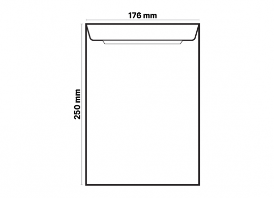 Plic B5 176x250mm alb/cu banda siliconica TB43B05B4 3840