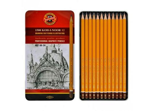 Creion simplu Set Koh-i-Noor 12buc Art (8B-2H) KH1502/II