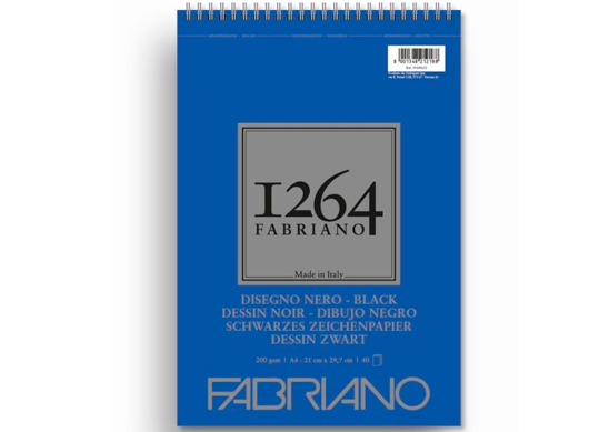 Sketchbook A4 40foi 200g 1264 Nero cu spira 19100652