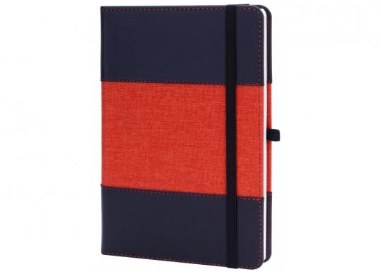 Agenda nedatata A5 128 foi cu elastic COMBI-10(cop.tare,piele) linii O20125-10