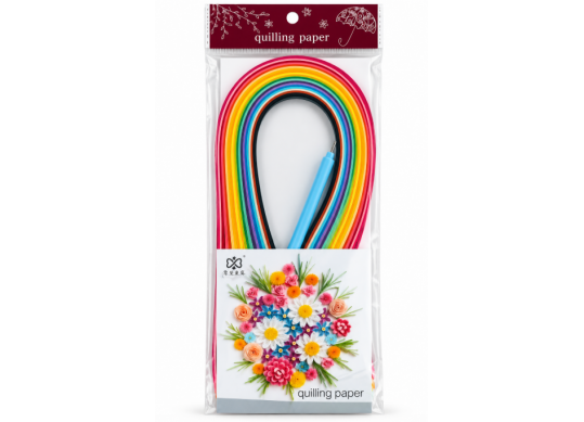 Set Quilling cu benzi de hârtie colorată și instrument pentru răsucire YZ127