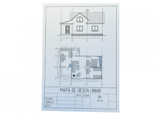 Mapa pentru desen liniar A4 (20foi) C001909