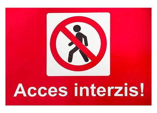 Eticheta info Acces interzis!21X30cm BX000015