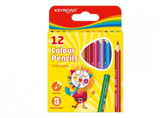 Creioane color Keyroad 12 culori mini KR971285