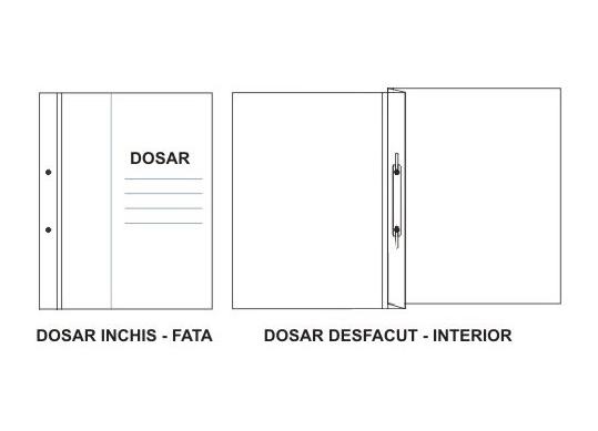 Dosar carton 250-260gr, cu sina metalica DGB260