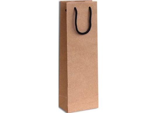 Punga hirtie pentru 1 sticla 12*9*39, cu miner de bumbac negru SH56955