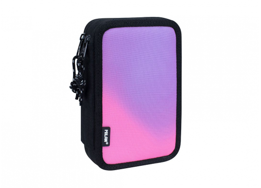 Penar Milan 2 fermoare cu rechizite Sunset black ,pink 081264SNK1P