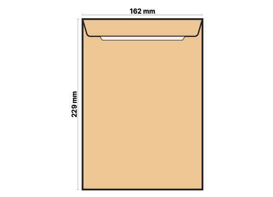 Plic C5 162x229mm kraft/vertical banda siliconica 3244/G135303