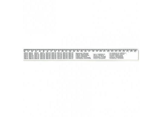 Rigla plastic 29cm (alba/tabla inmultirii) E81330-02