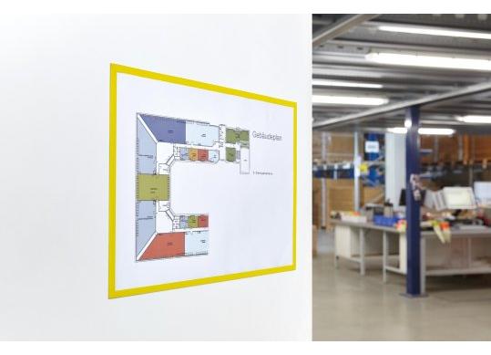 Display magnetofix A3/set 5 buc Galben MAGNETOPLAN (GERMANY) 1130402