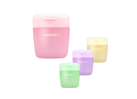 Ascutitoare Kores (2lame/cu container) Deposito two Pastel K35803