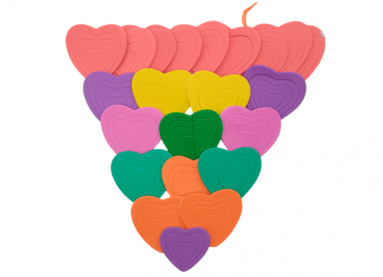 Accesorii Craft hirtie gumate adez. Inimi cu decupaje 219048