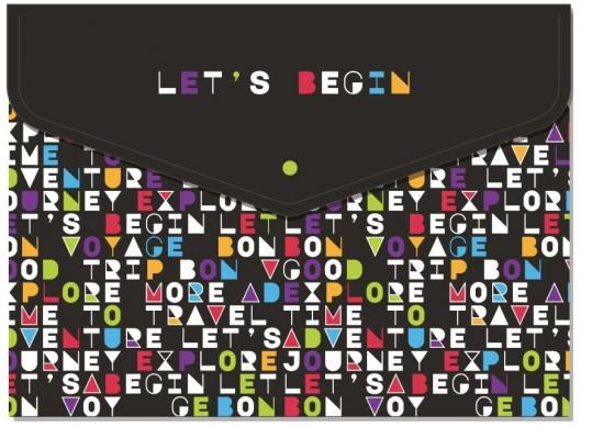 Mapa plic Maxi A5 color Lets begin (plastic) 180 mk MX32013-09