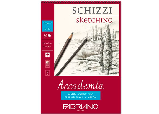 Hirtie bloc 120g 14.8*21cm cu spira Accademia 44121421