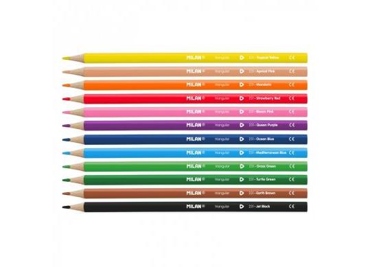 Creioane color Milan 12cul triunghiulare 0722312