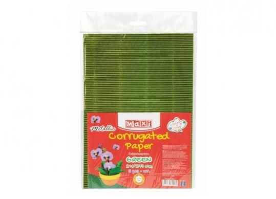 Carton gofrat Metalizat 260gr/m2  A4 Verde MX61908