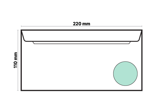 Plic DL 110x220mm (menta) 2240-573M
