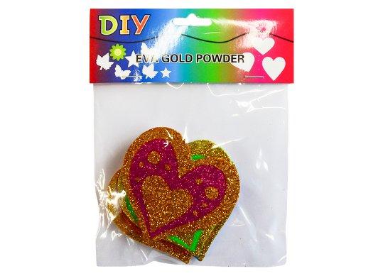 Accesorii Craft hirtie gumate Glitter/adezive Inima 218799