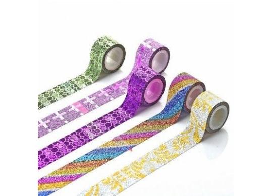 Banda adeziva color 14mm*3m Glitter (10culori) ML312