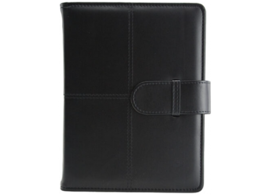 Agenda nedatata A5 de lux Bluette Negru cu clapa 322N