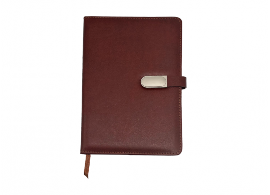 Agenda nedatata A5 (100foi/linie)ML25-2 cu magnet Maro 825196