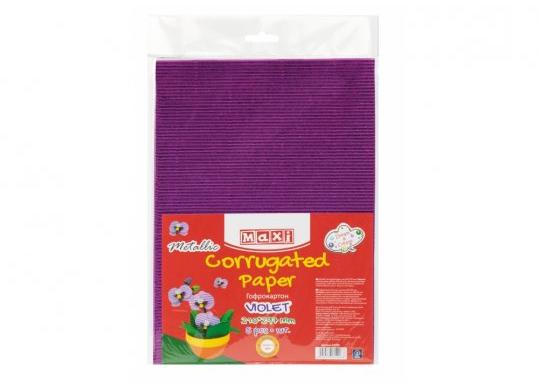 Carton gofrat Metalizat 260gr/m2  A4 Violet MX61906