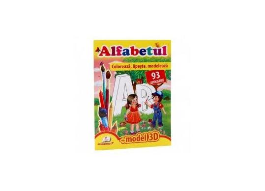 Carte Coloreaza,Lipeste,Modeleaza 3D Alfabetul CN139023