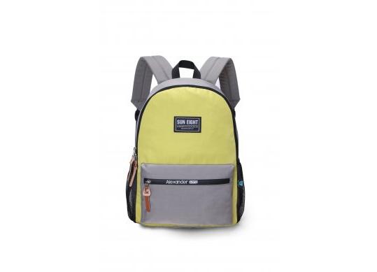 Ghiozdan casual grey/green 8203G/G